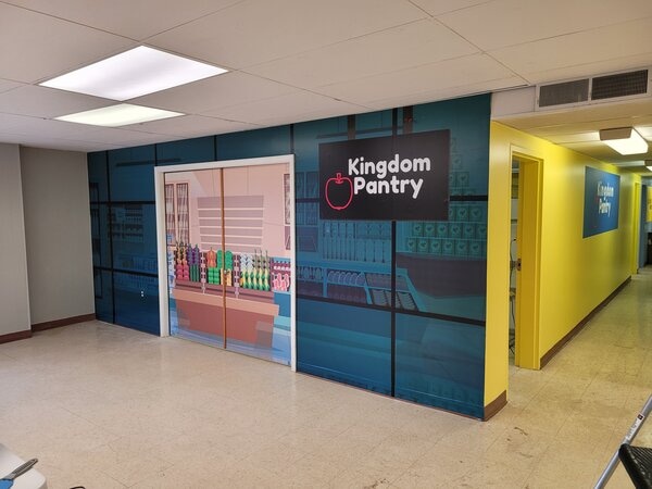 Kingdom Pantry Interior Wall Wraps Made by Louisville Custom Signs in Louisville, KY